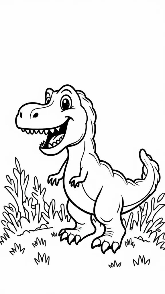 t rex printable coloring page